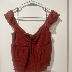 Elegant Red Women's Top